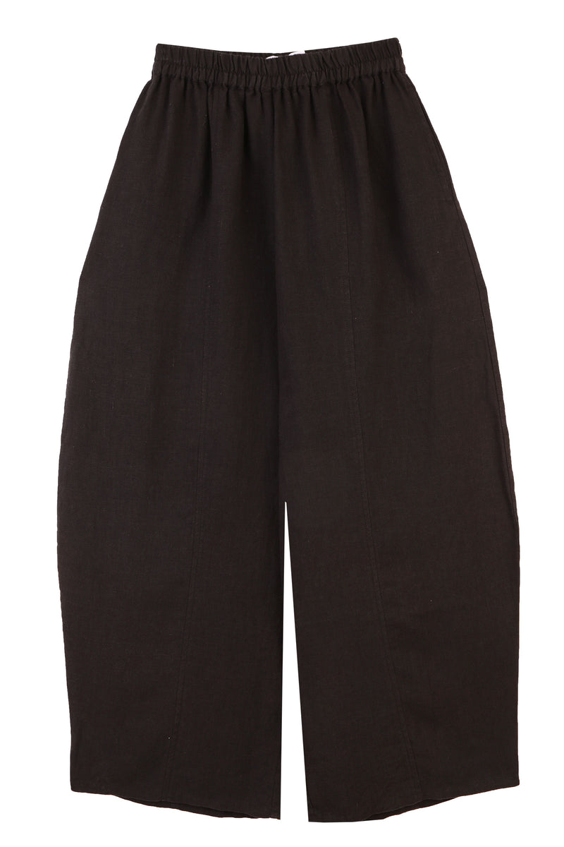 Basic Linen Trouser Black