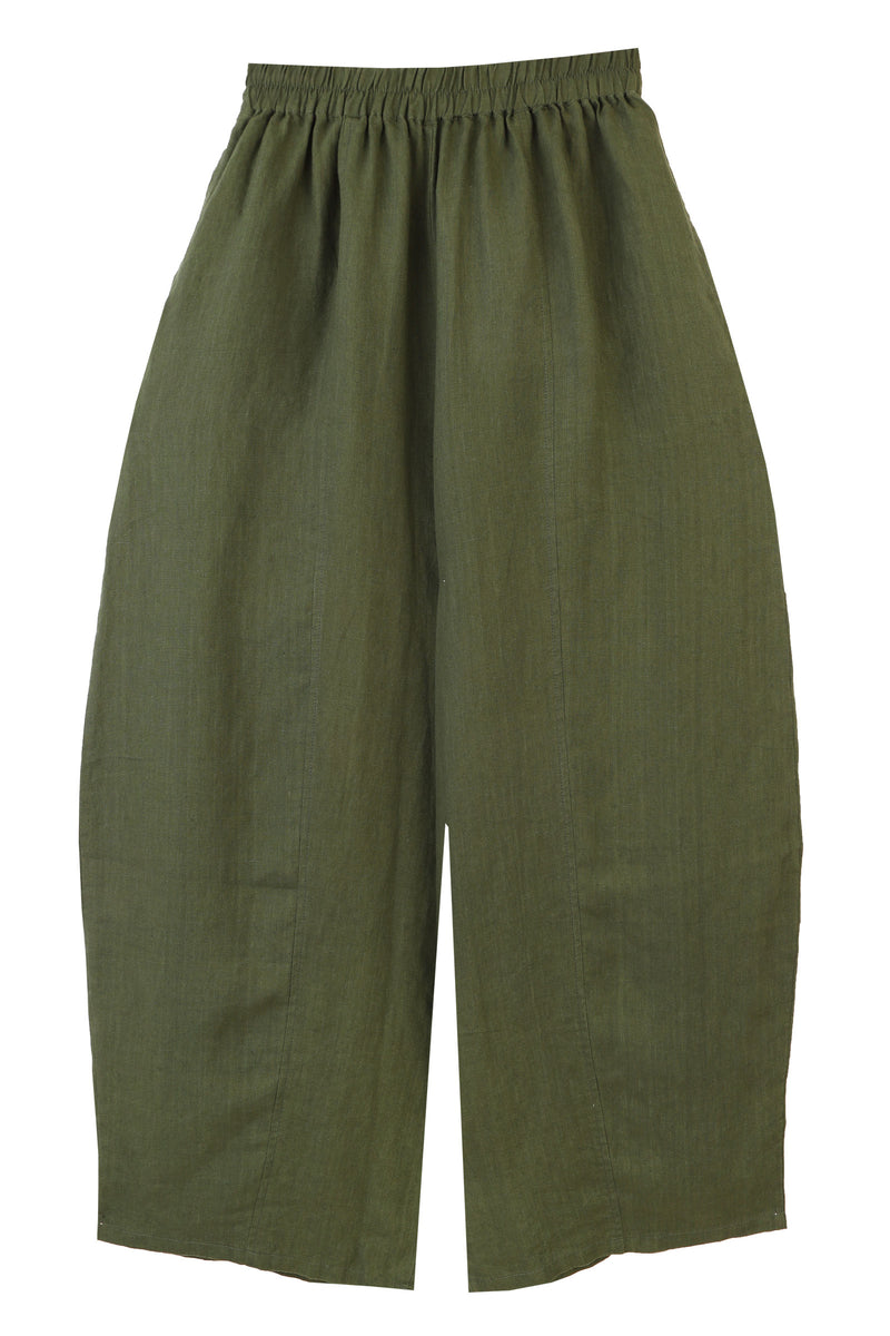 Basic Linen Trouser Hunter Green