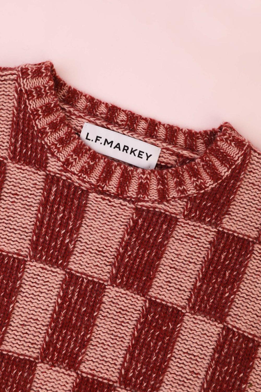 Dixon Knit Jumper Brick Check