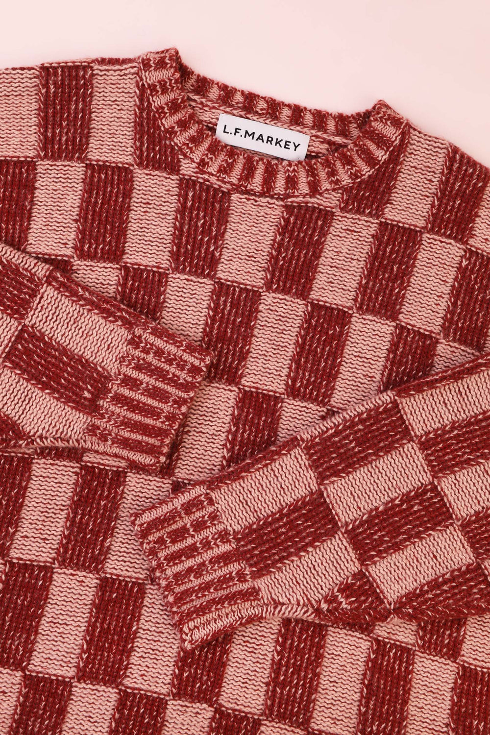 Dixon Knit Jumper Brick Check