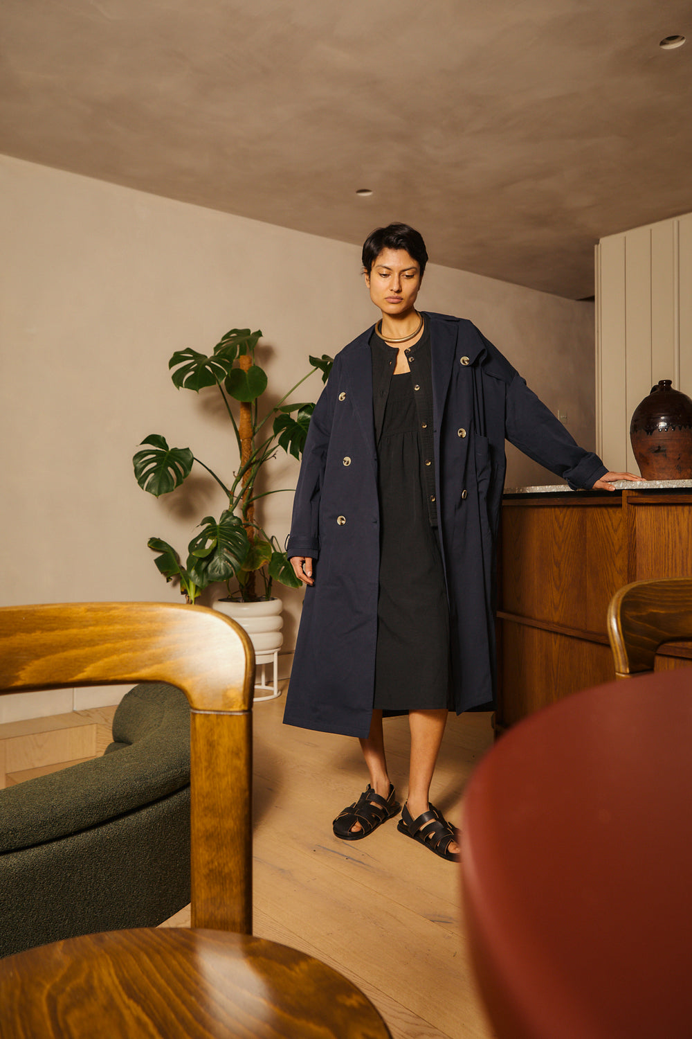Joffe Trench Navy