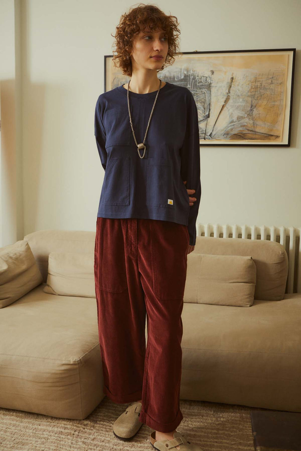 Beckett Crop Trouser Oxblood