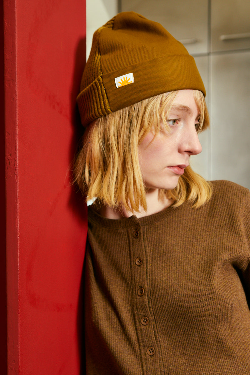 Drill Front Beanie Tobacco