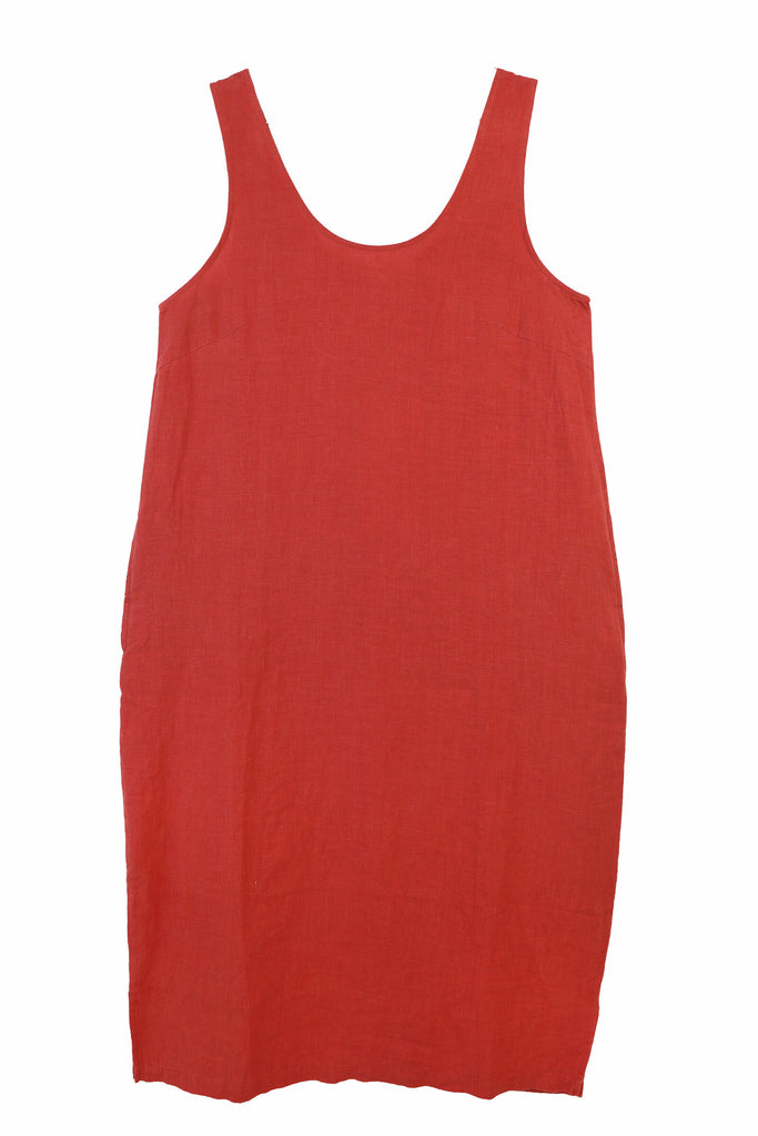 BASIC LINEN SHIFT DRESS PAPRIKA – LF Markey - AU