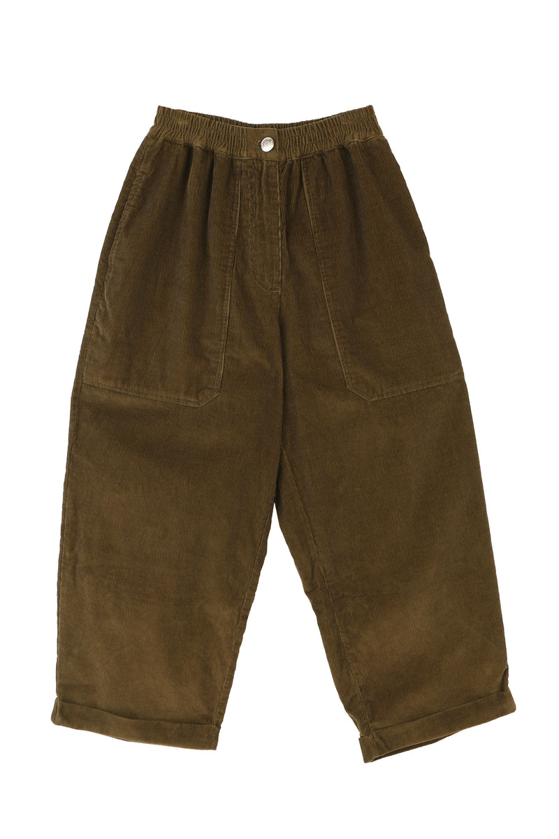 Beckett Crop Trouser Dark Olive
