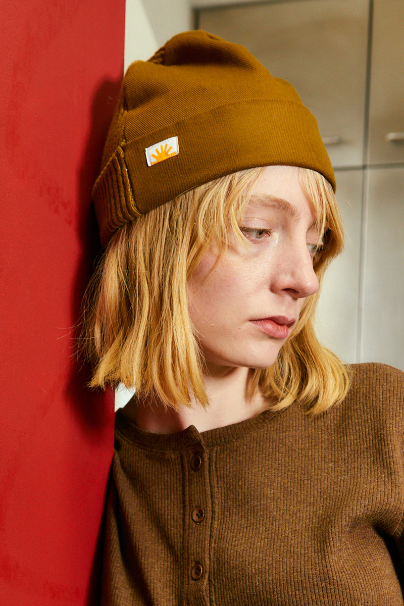 Drill Front Beanie Tobacco