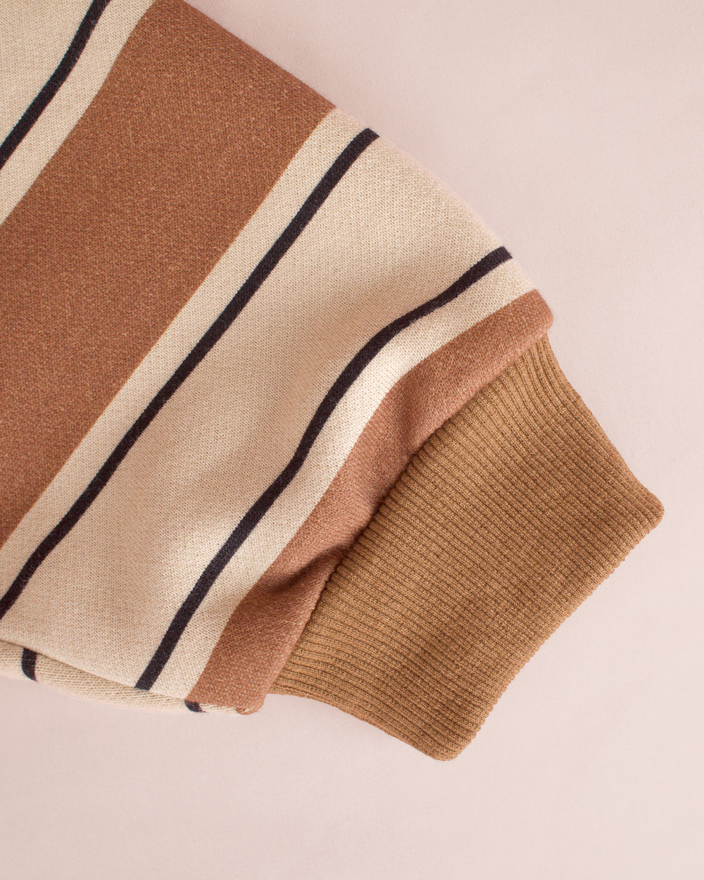 Gene Sweater Choc Rugby Stripe