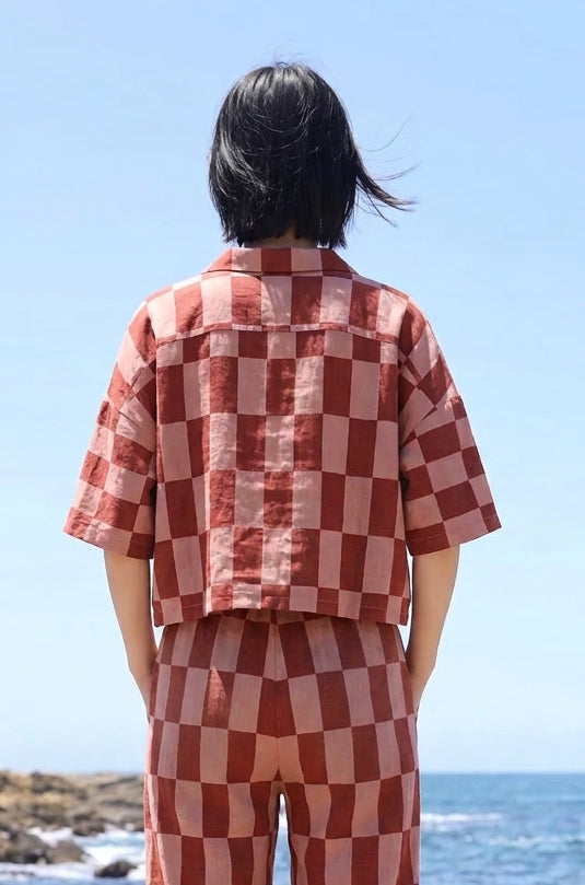 Maxim Shirt Printed Brick Check