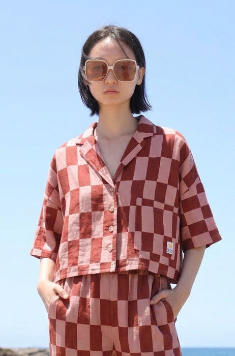Maxim Shirt Printed Brick Check