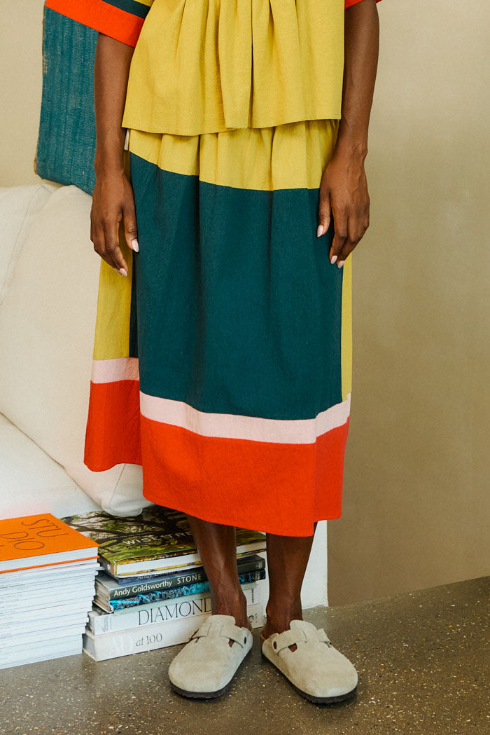 Vince Skirt Mustard Multi