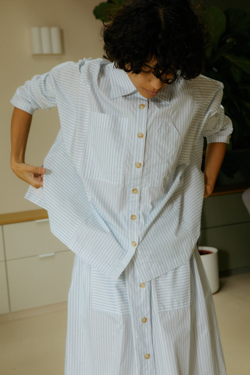 RUSKIN SHIRT SKY STRIPE