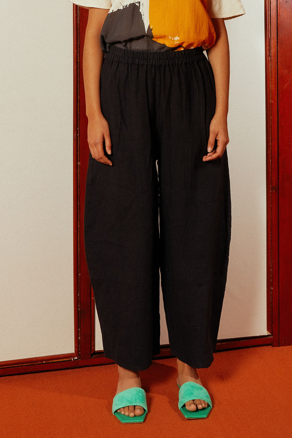 Basic Linen Trouser Black