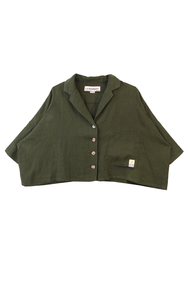 Maxim Linen Shirt Hunter Green