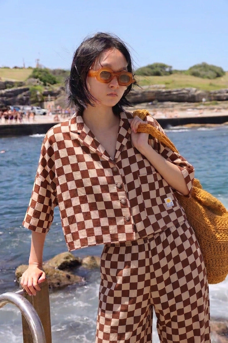 Maxim Shirt Printed Chestnut Check