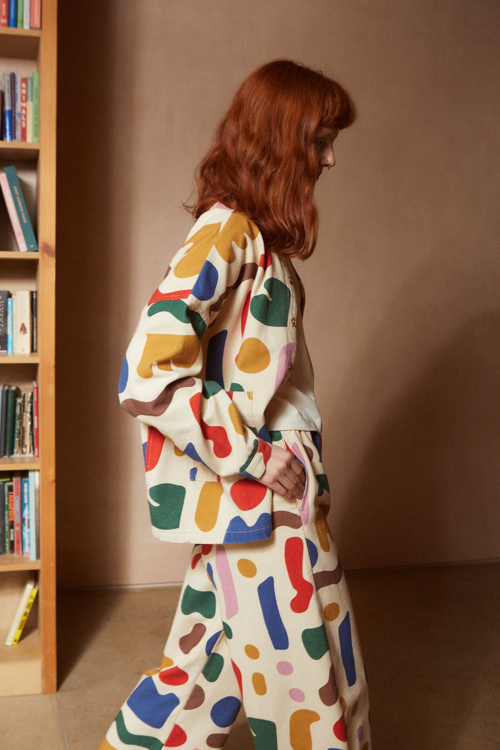 Oversized Chore Coat Printed