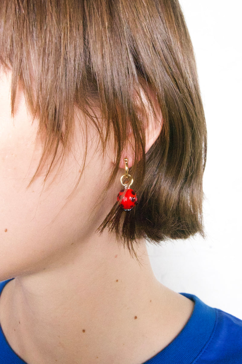 Love Bug Hoops Red/Black
