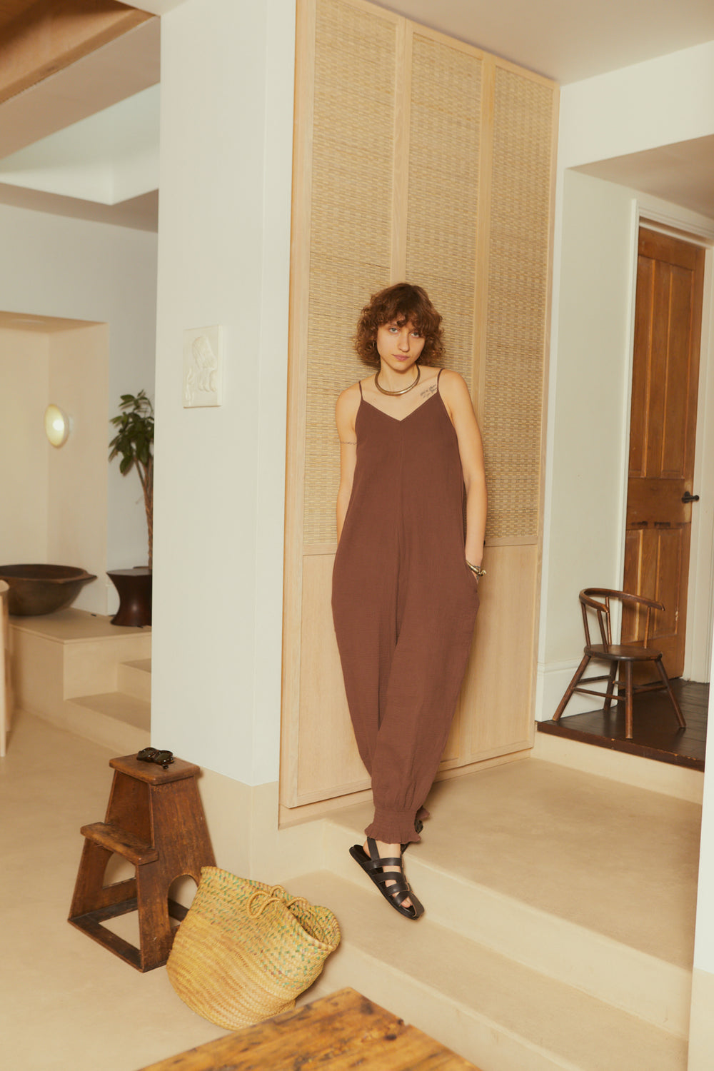 TINEKE JUMPSUIT CHOCOLATE
