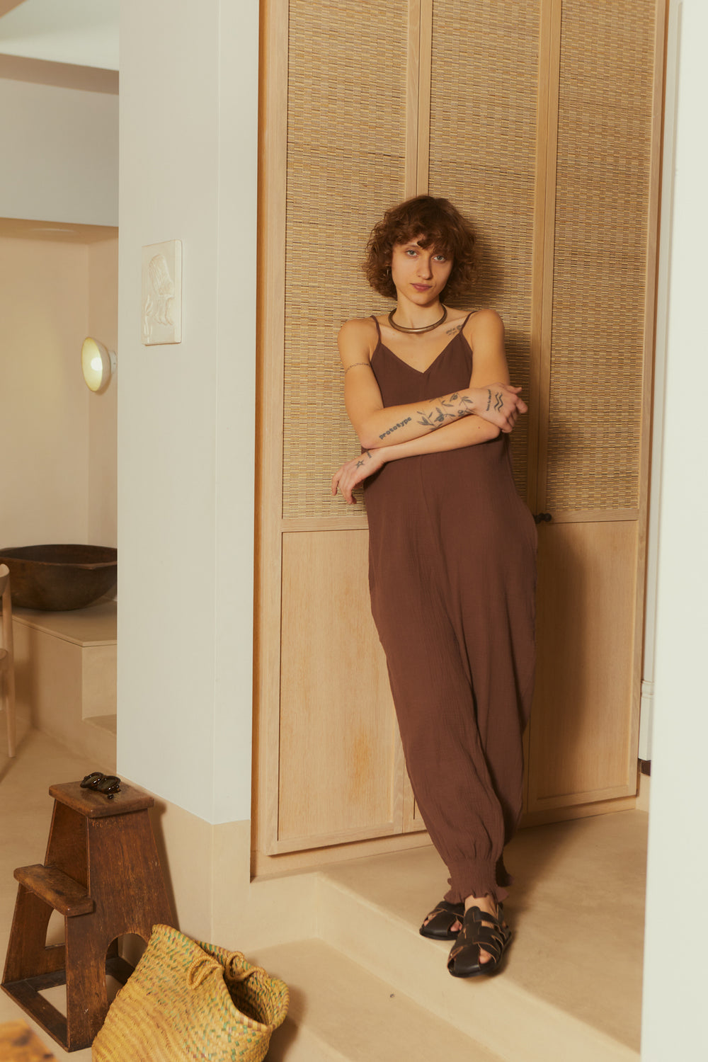 TINEKE JUMPSUIT CHOCOLATE