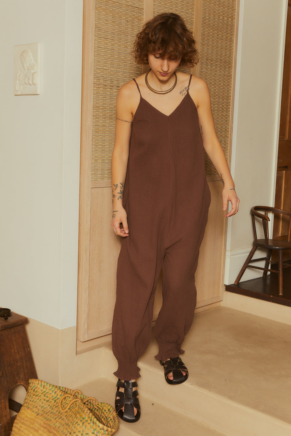 TINEKE JUMPSUIT CHOCOLATE